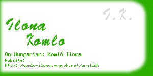 ilona komlo business card