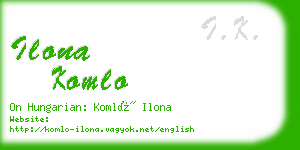 ilona komlo business card